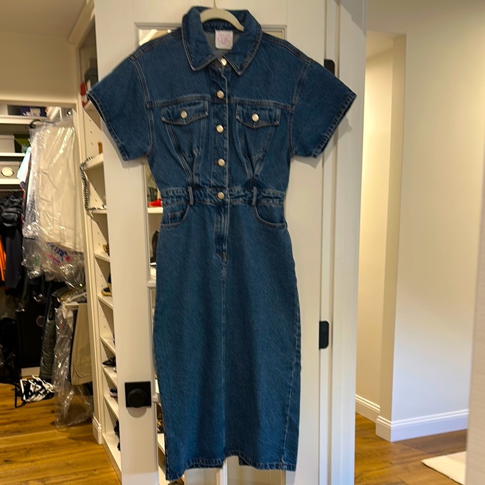 Denim Short Sleeve Dress Size Small